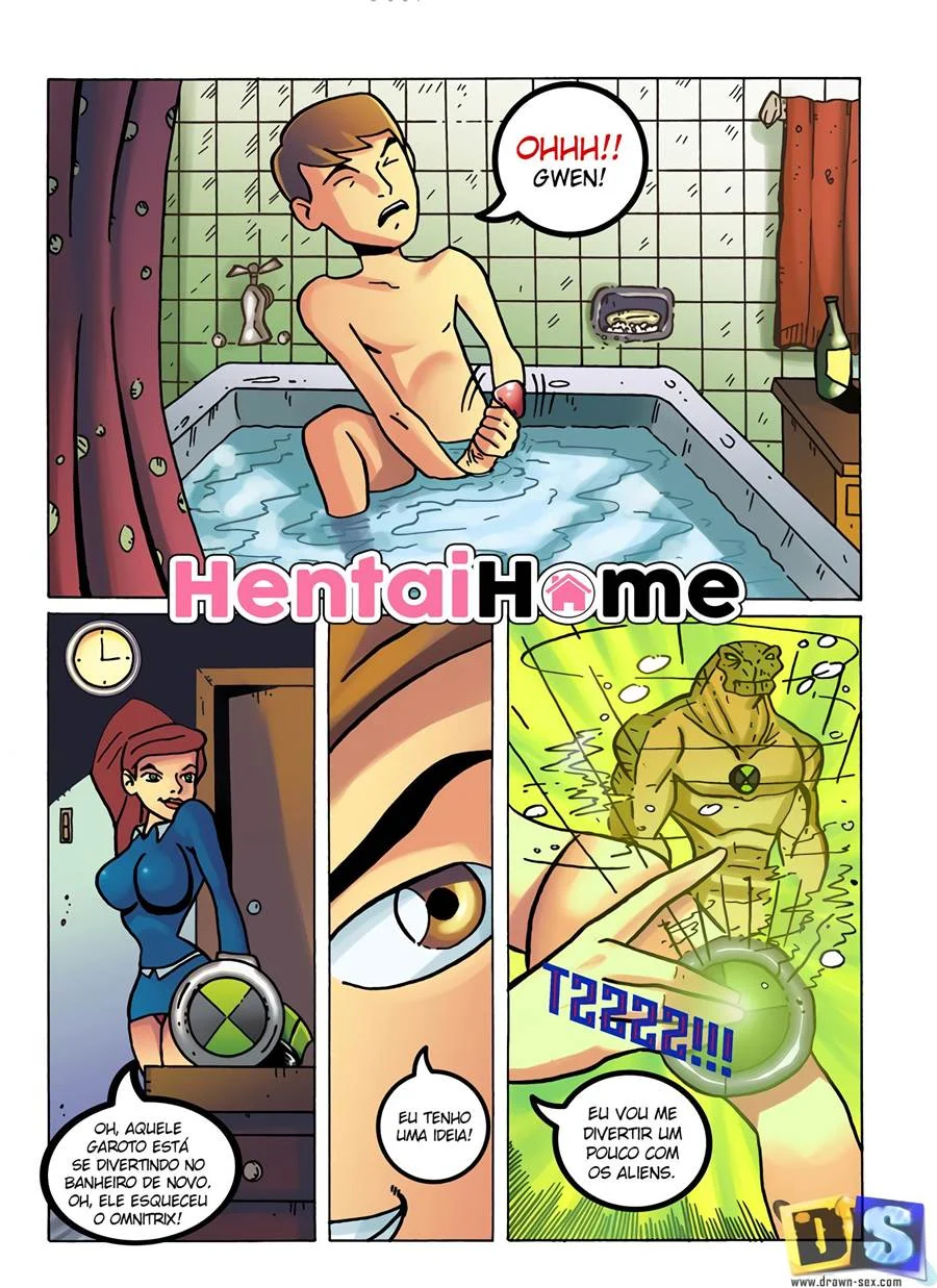 Ben 10 flagra Gwen fazendo sexo