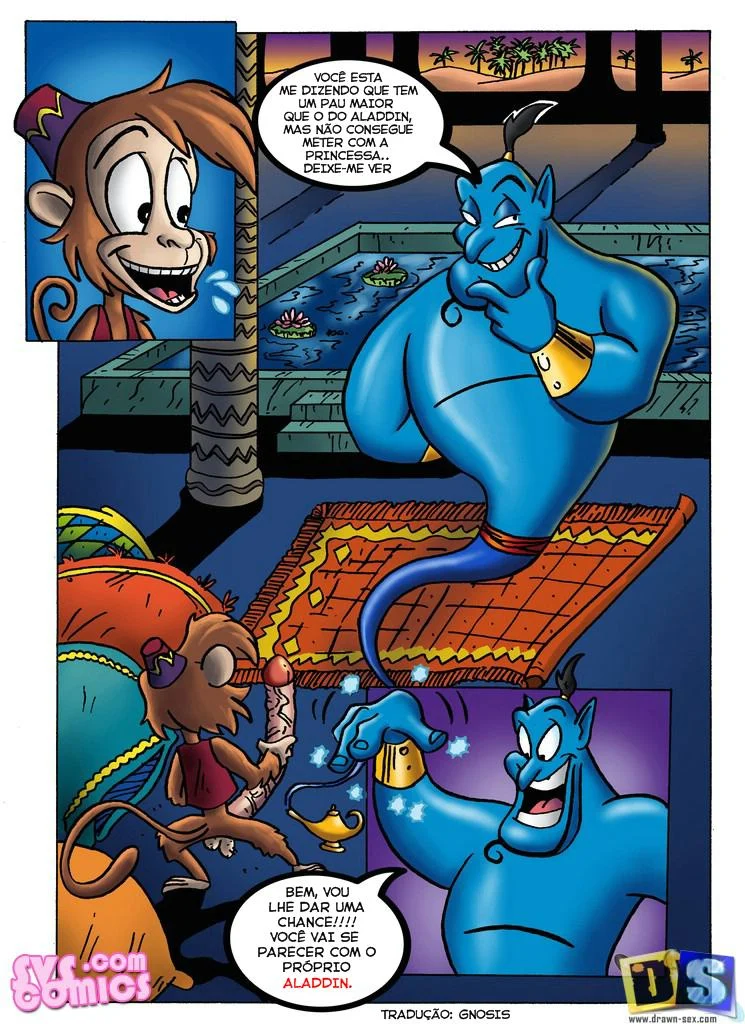 Aladin Cartoon porno comendo a princesinha
