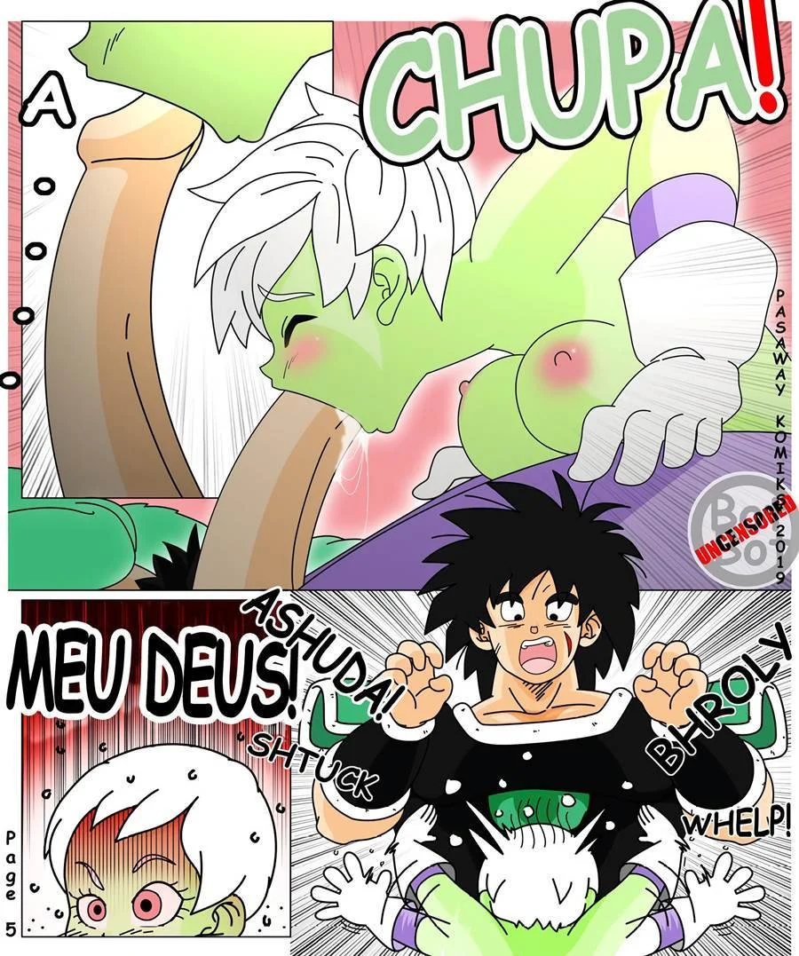 Broly comendo Cheelai