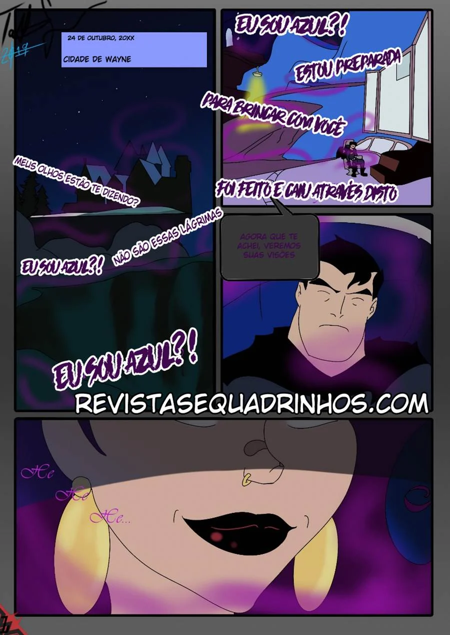 Batman, Super-Man, Mulher Maravilha e Circe na Orgia