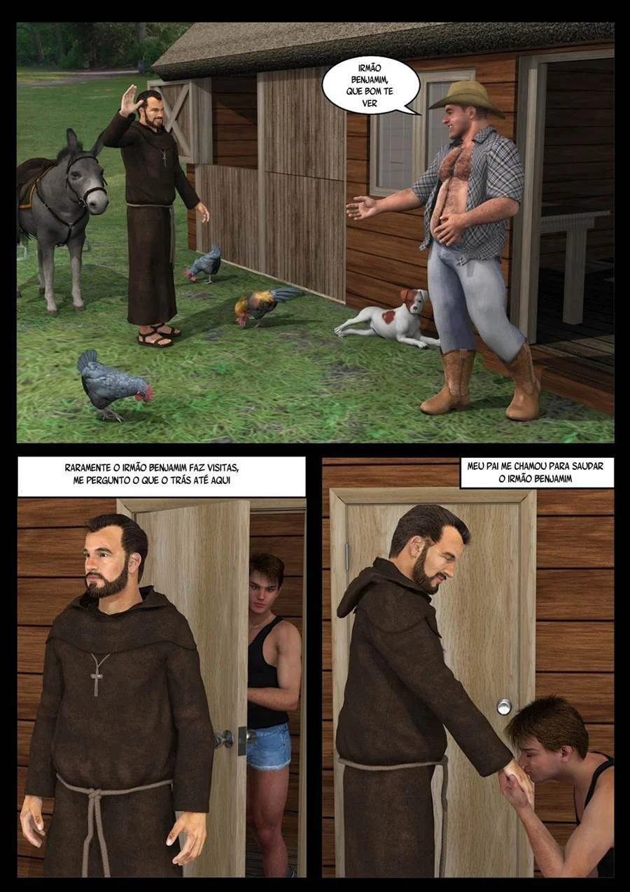 A visita do Pastor á fazenda