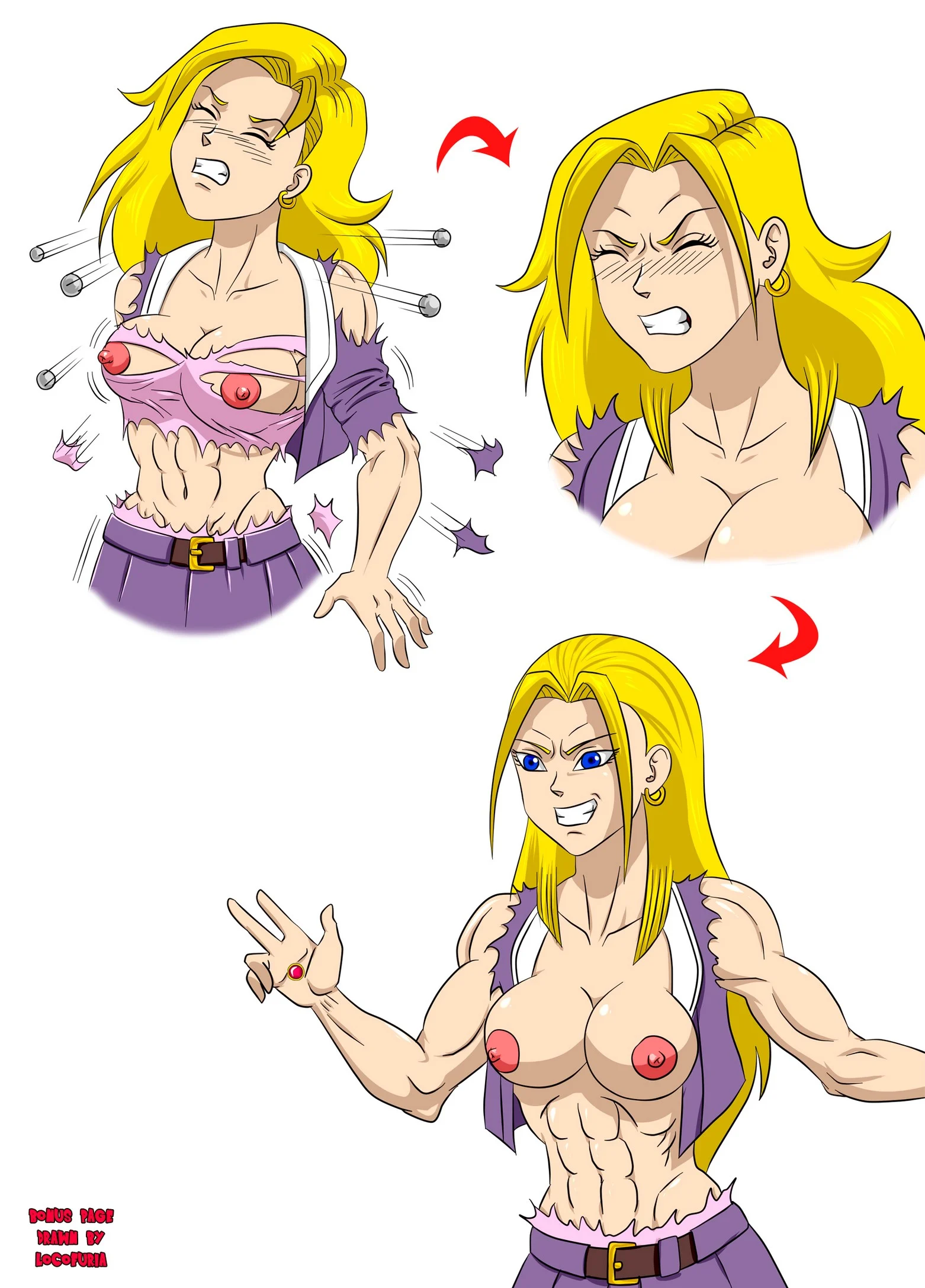 Androide 18 fusão da orgia