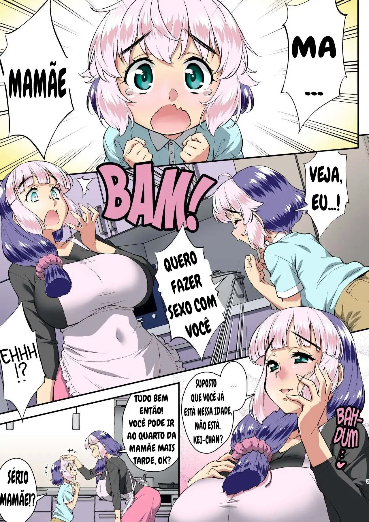 Comendo cu da minha mãe futanari