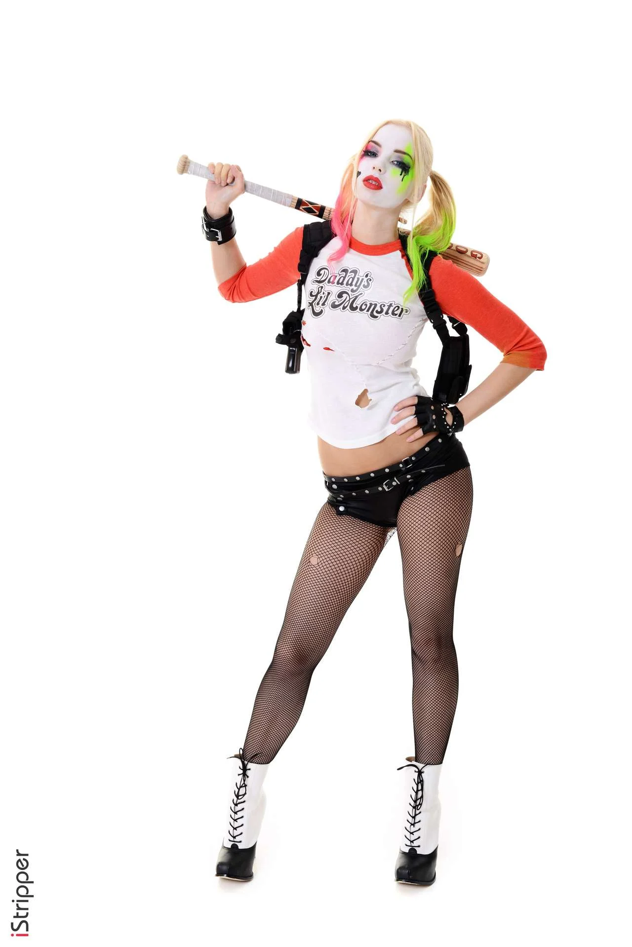 Arlequina cosplay porno a malandra mais sexy do mundo