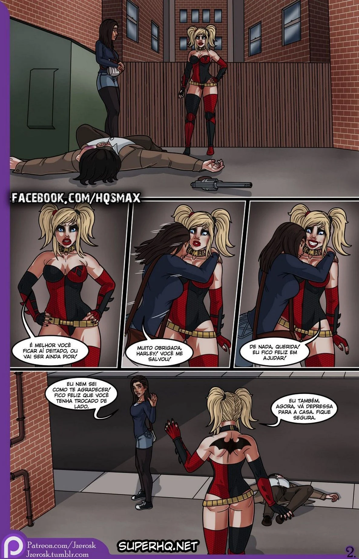 Arlequina e Batman fudendo: Quadrinhos de sexo gratis