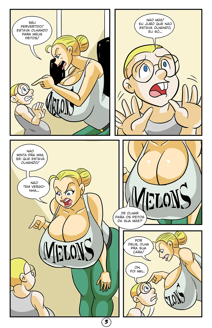Cartoon de incesto gratis: Major Melons e seu filho nerd