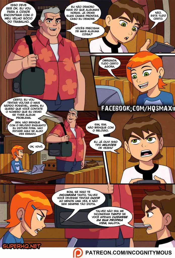 Ben 10 quadrinhos porno gozando na buceta da priminha