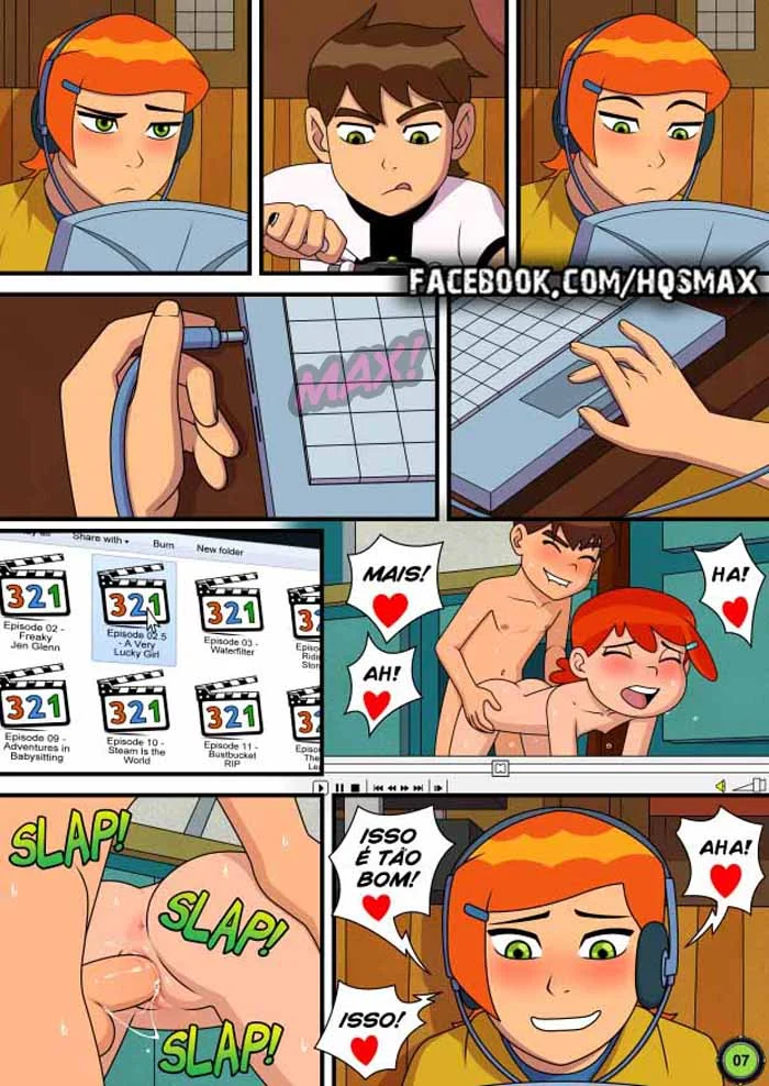 Ben 10 quadrinhos porno gozando na buceta da priminha