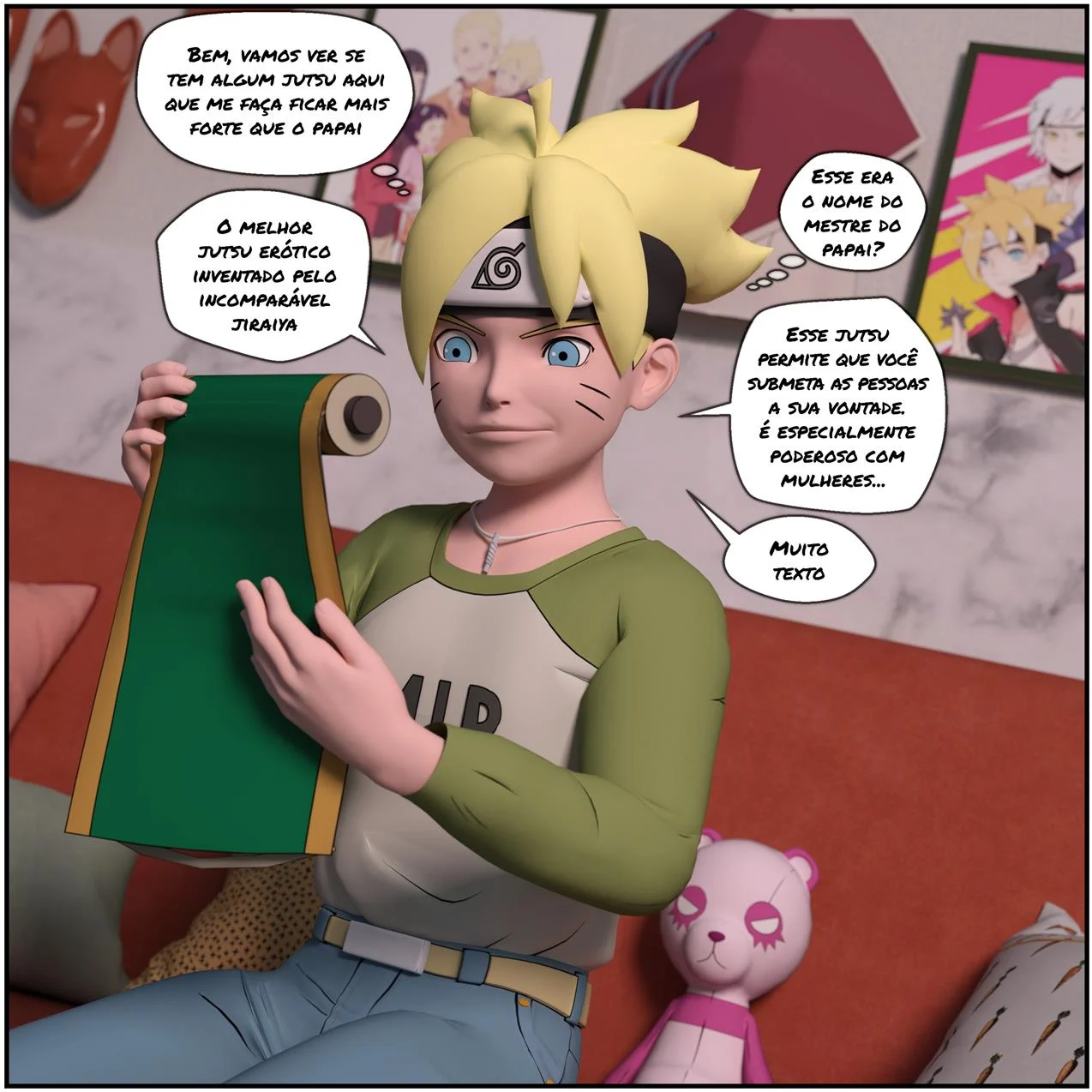 Boruto e o pergaminho do Jiraiya