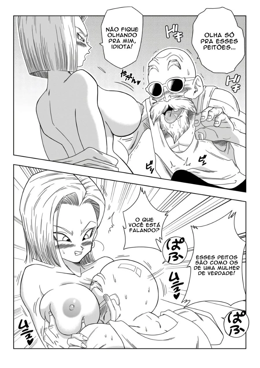 Andróide 18 vs Mestre Kame