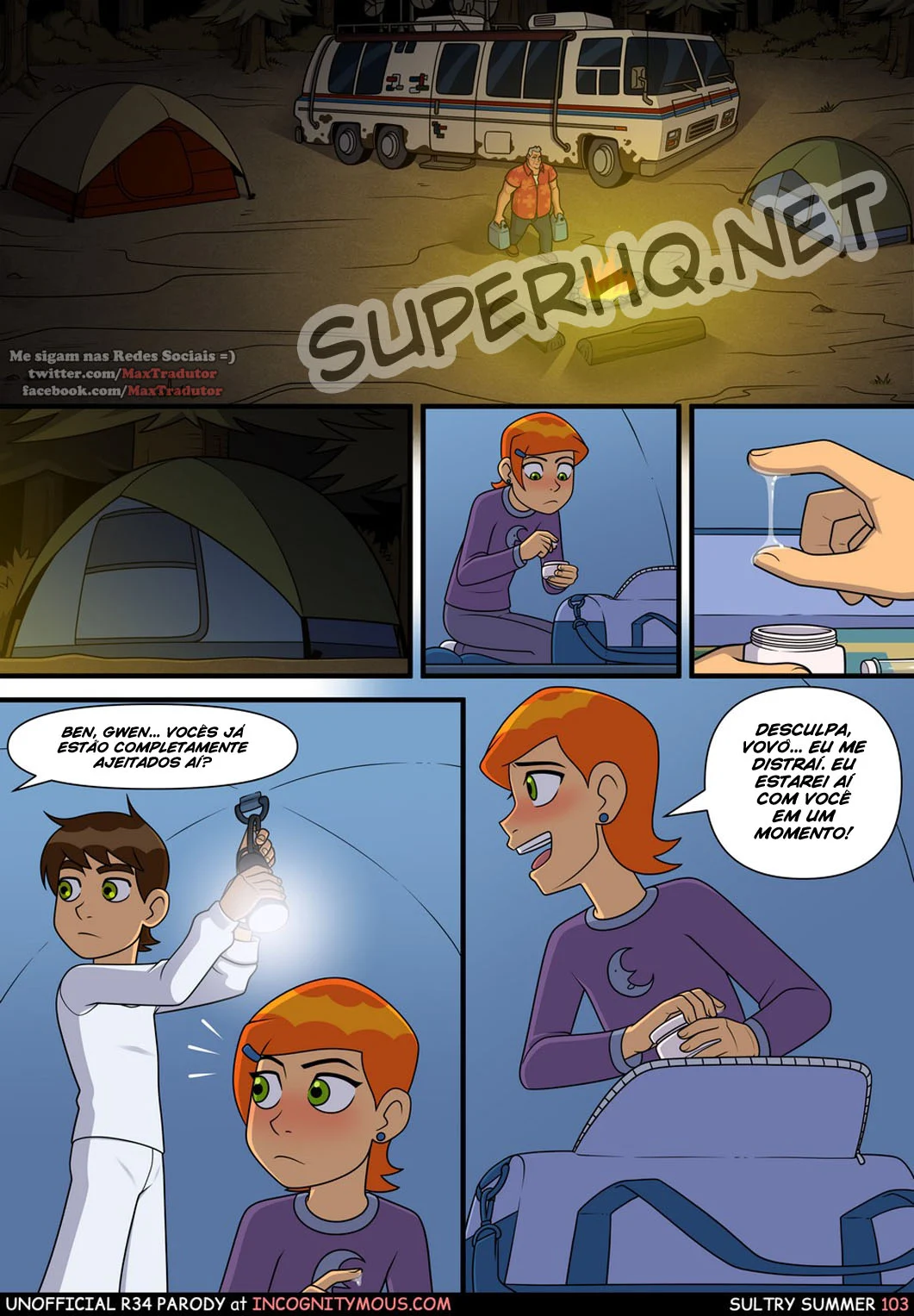 Ben 10 quadrinhos porno gozando na buceta da priminha