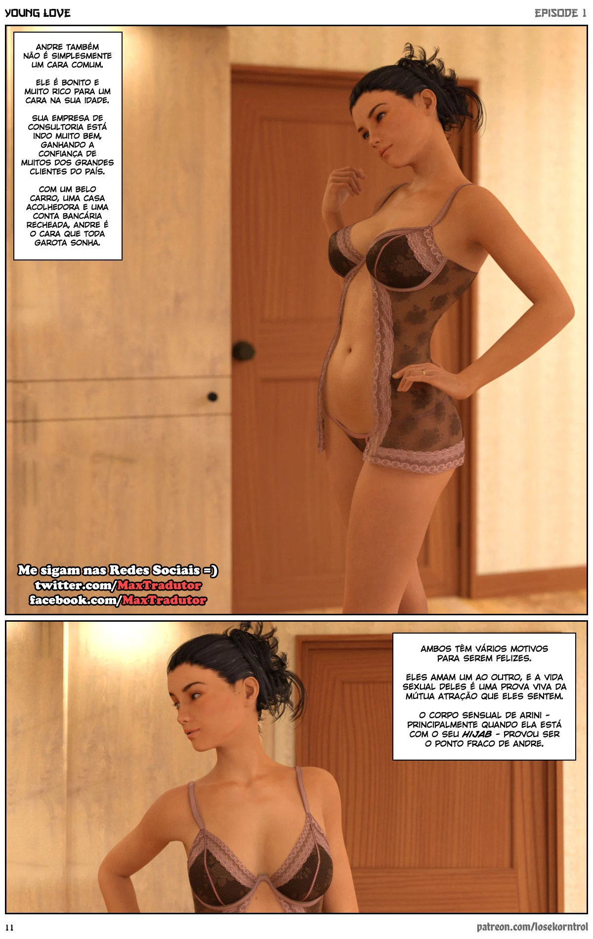 3D quadrinhos eróticos jovem amor 01