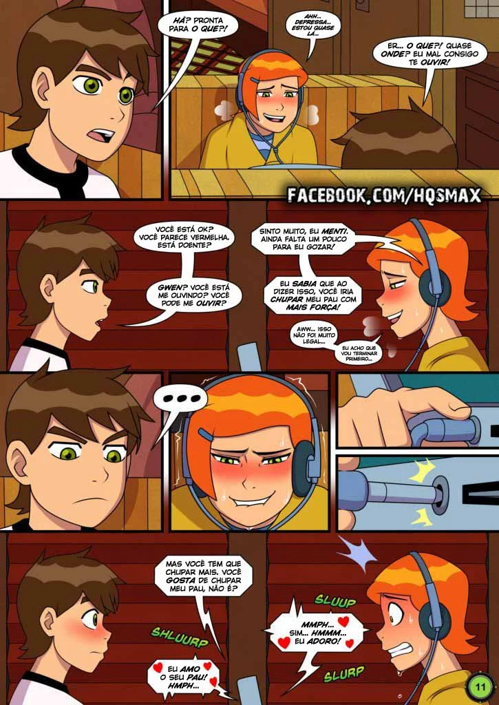 Ben 10 quadrinhos porno gozando na buceta da priminha