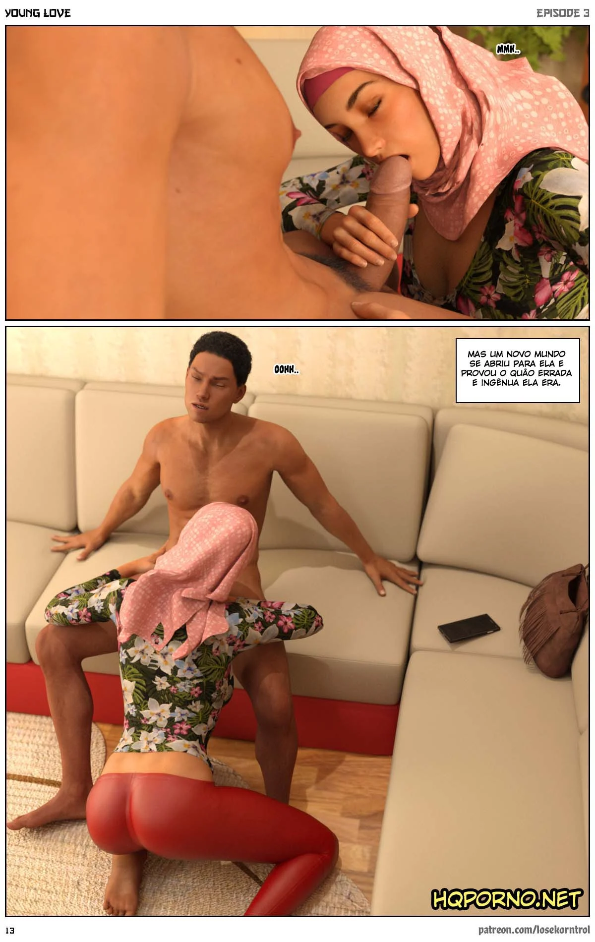 3D quadrinhos pornô: Jovem amor parte 3