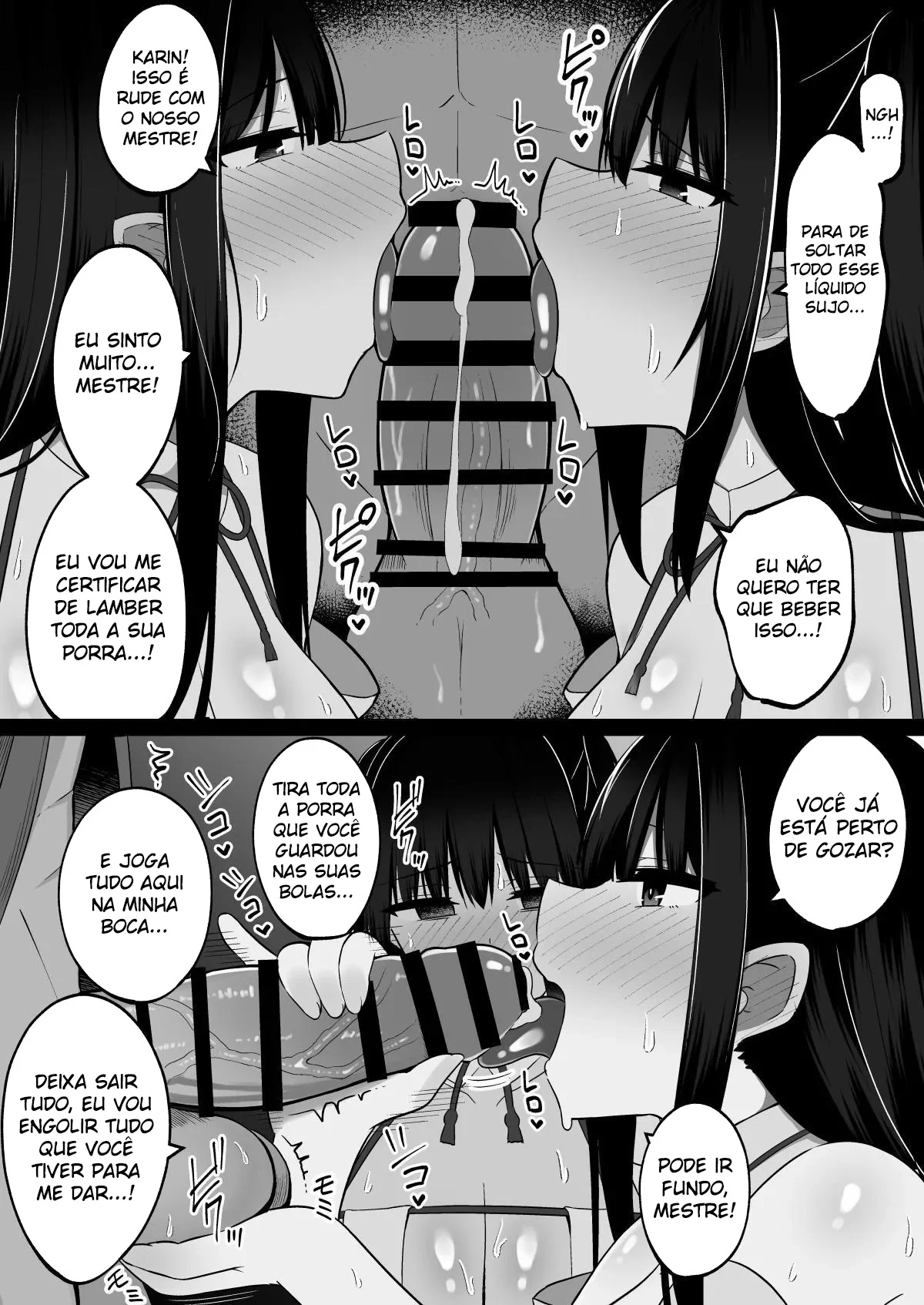 Acasalamento com Duas Irmãs Miko Peitudas