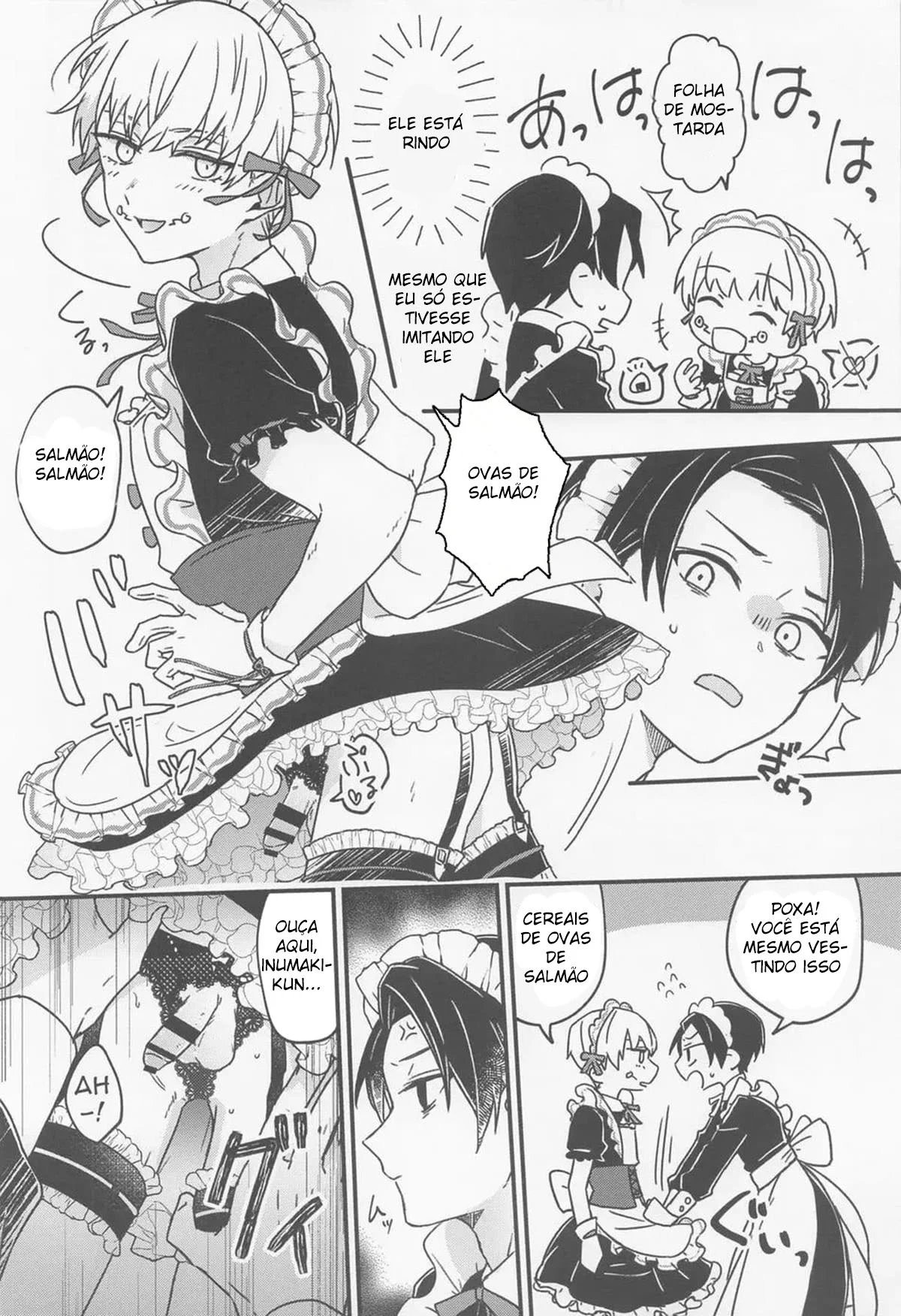 Boas-vindas vestido de empregada