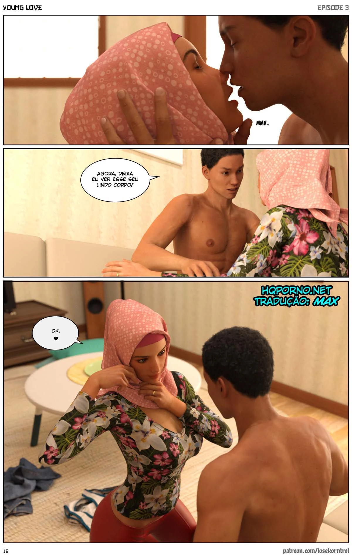 3D quadrinhos pornô: Jovem amor parte 3