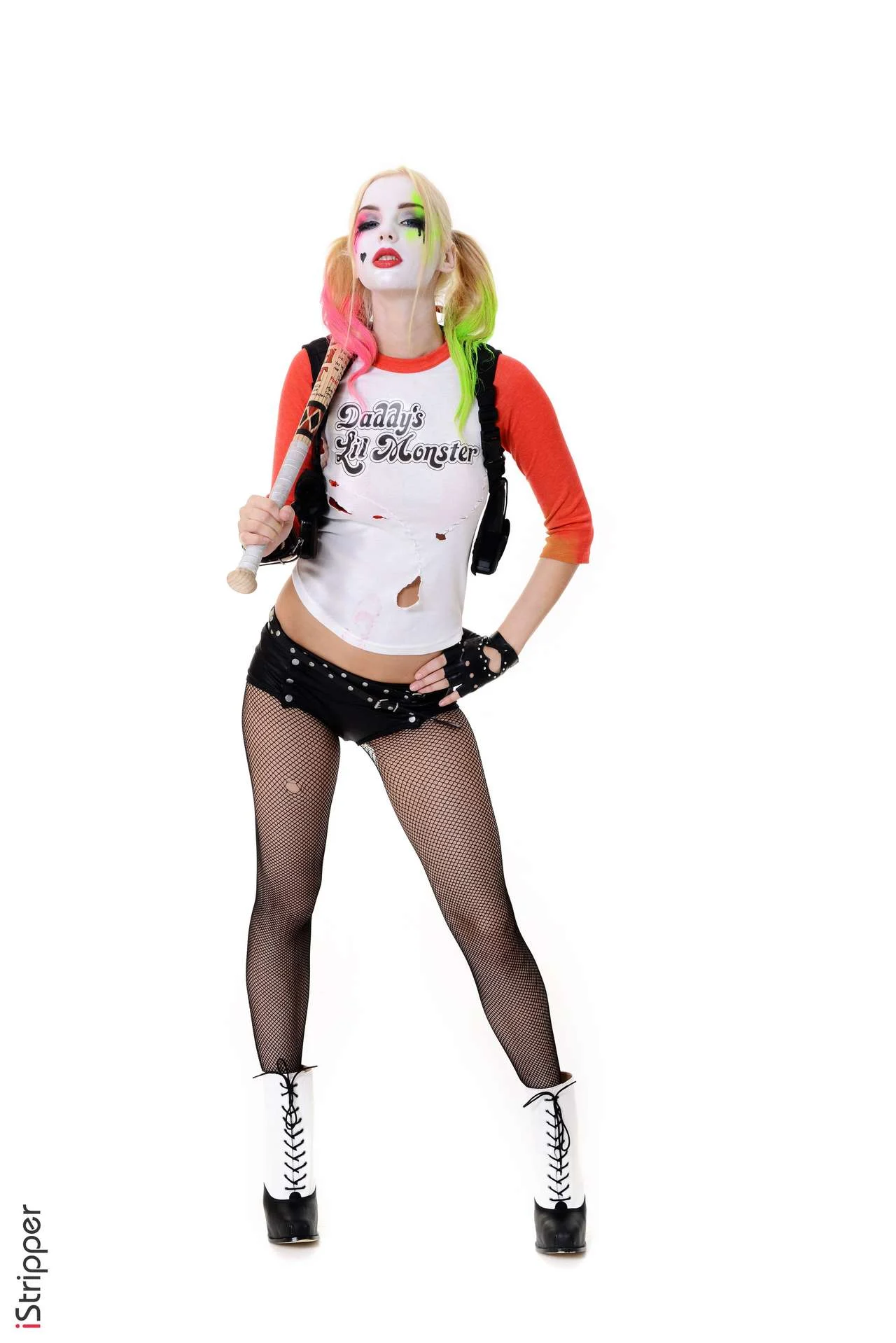 Arlequina cosplay porno a malandra mais sexy do mundo