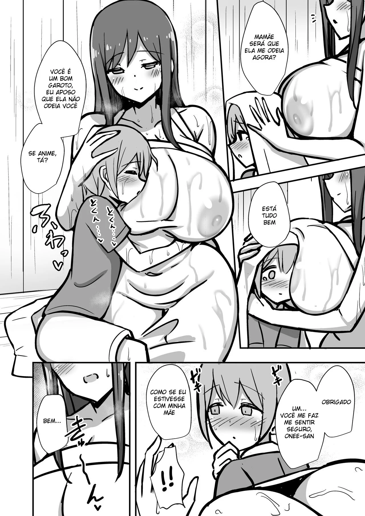 A Mulher de Vestido Branco e Um Jovem Se Abrigam Da Chuva E Fazem Perversões