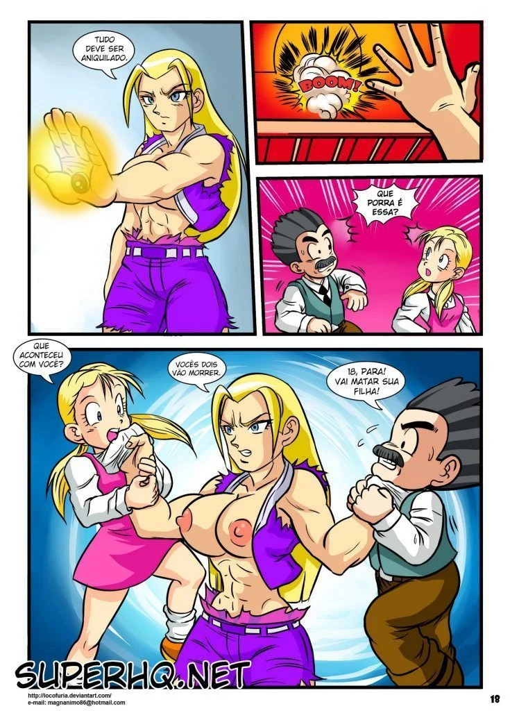 Android 18 Pelada Hentai Lésbico