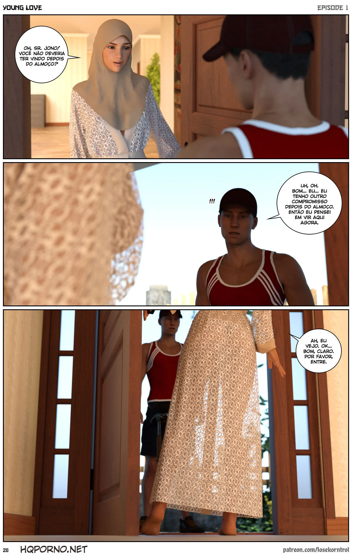 3D quadrinhos eróticos jovem amor 01