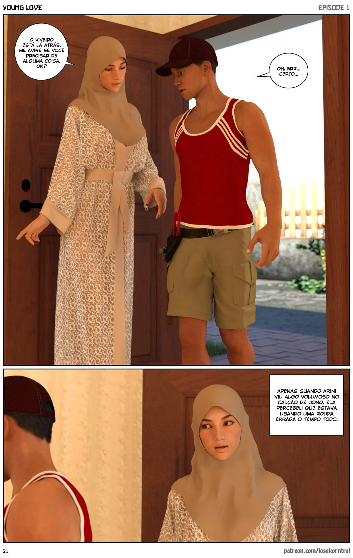 3D quadrinhos eróticos jovem amor 01