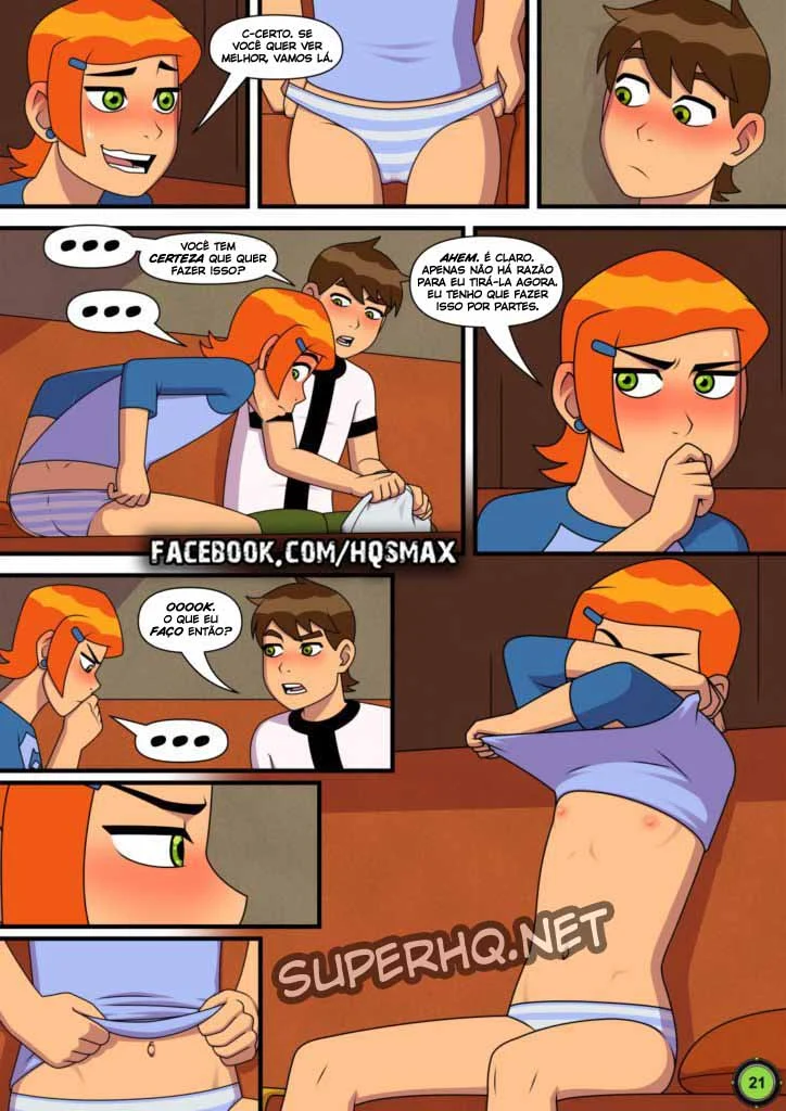 Ben 10 quadrinhos porno gozando na buceta da priminha
