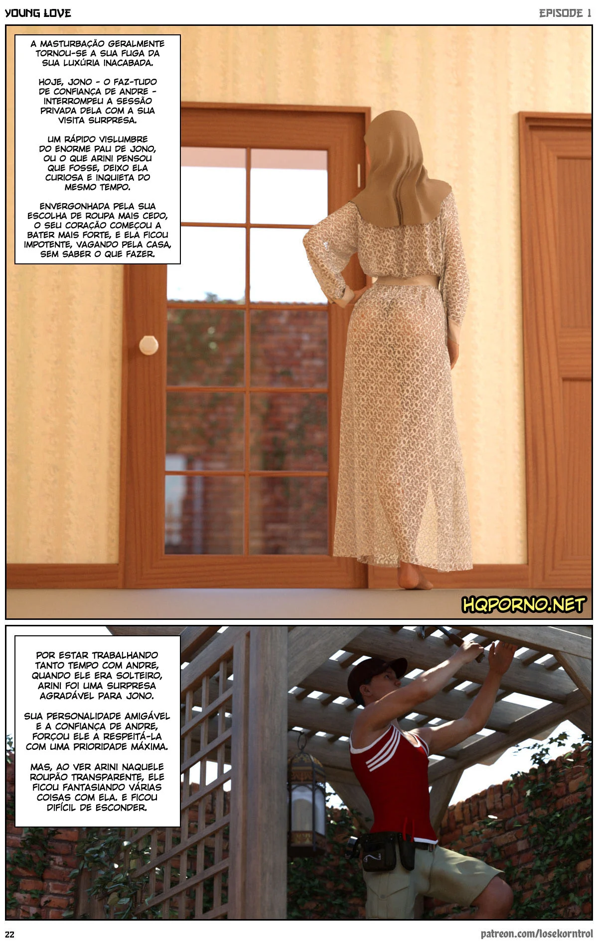 3D quadrinhos eróticos jovem amor 01