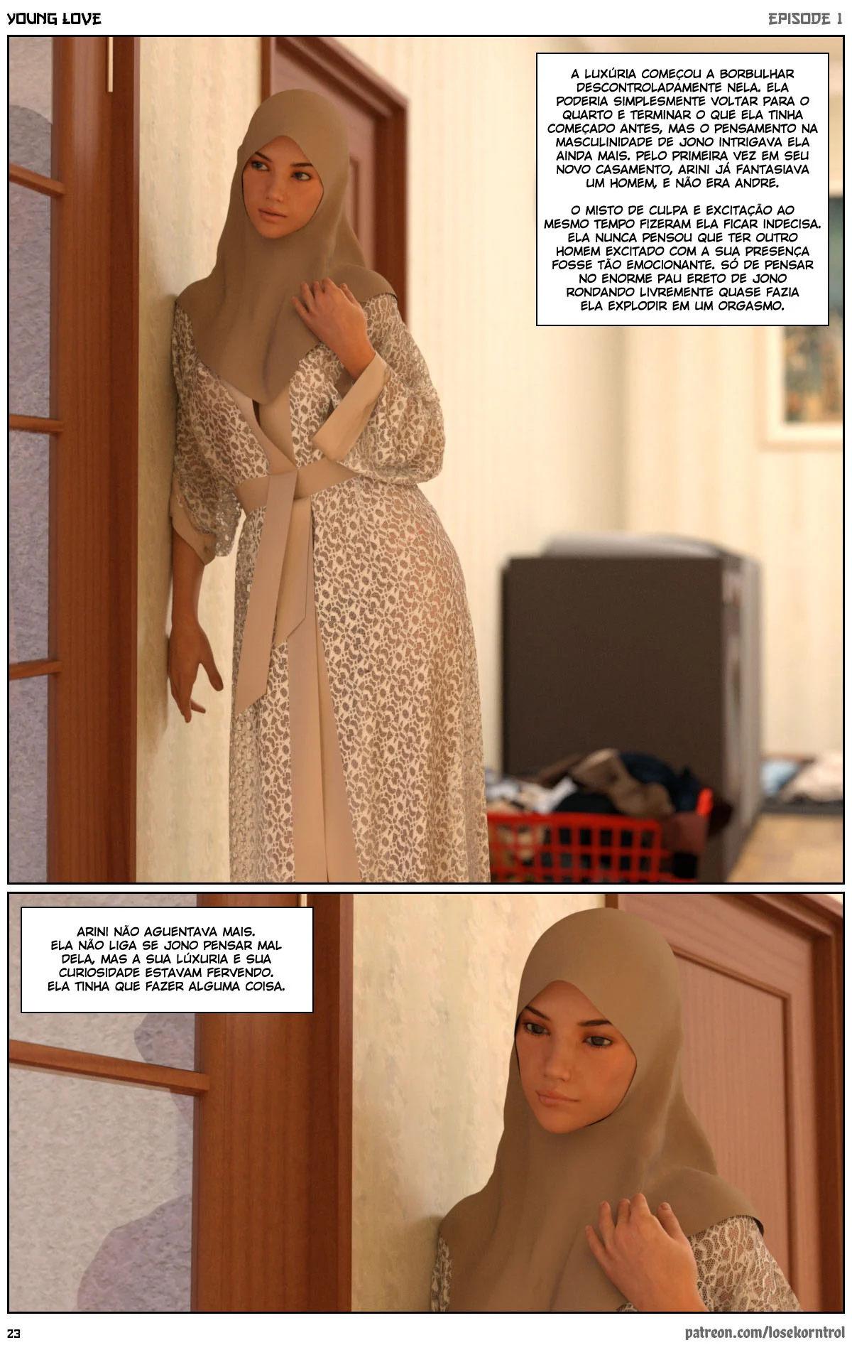 3D quadrinhos eróticos jovem amor 01