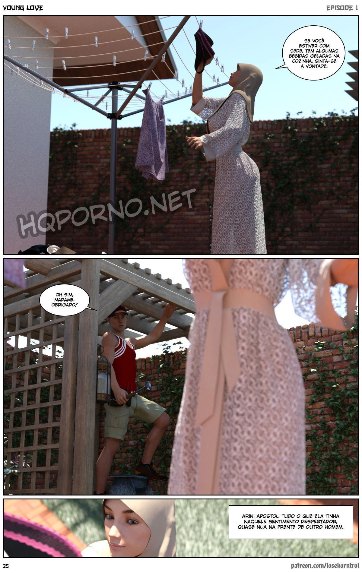 3D quadrinhos eróticos jovem amor 01