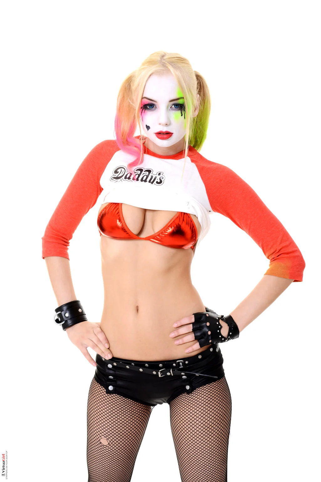 Arlequina cosplay porno a malandra mais sexy do mundo