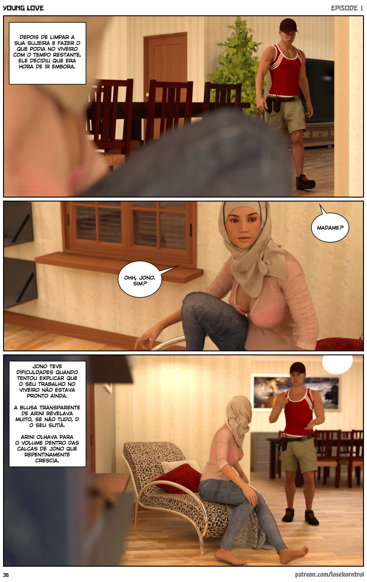 3D quadrinhos eróticos jovem amor 01