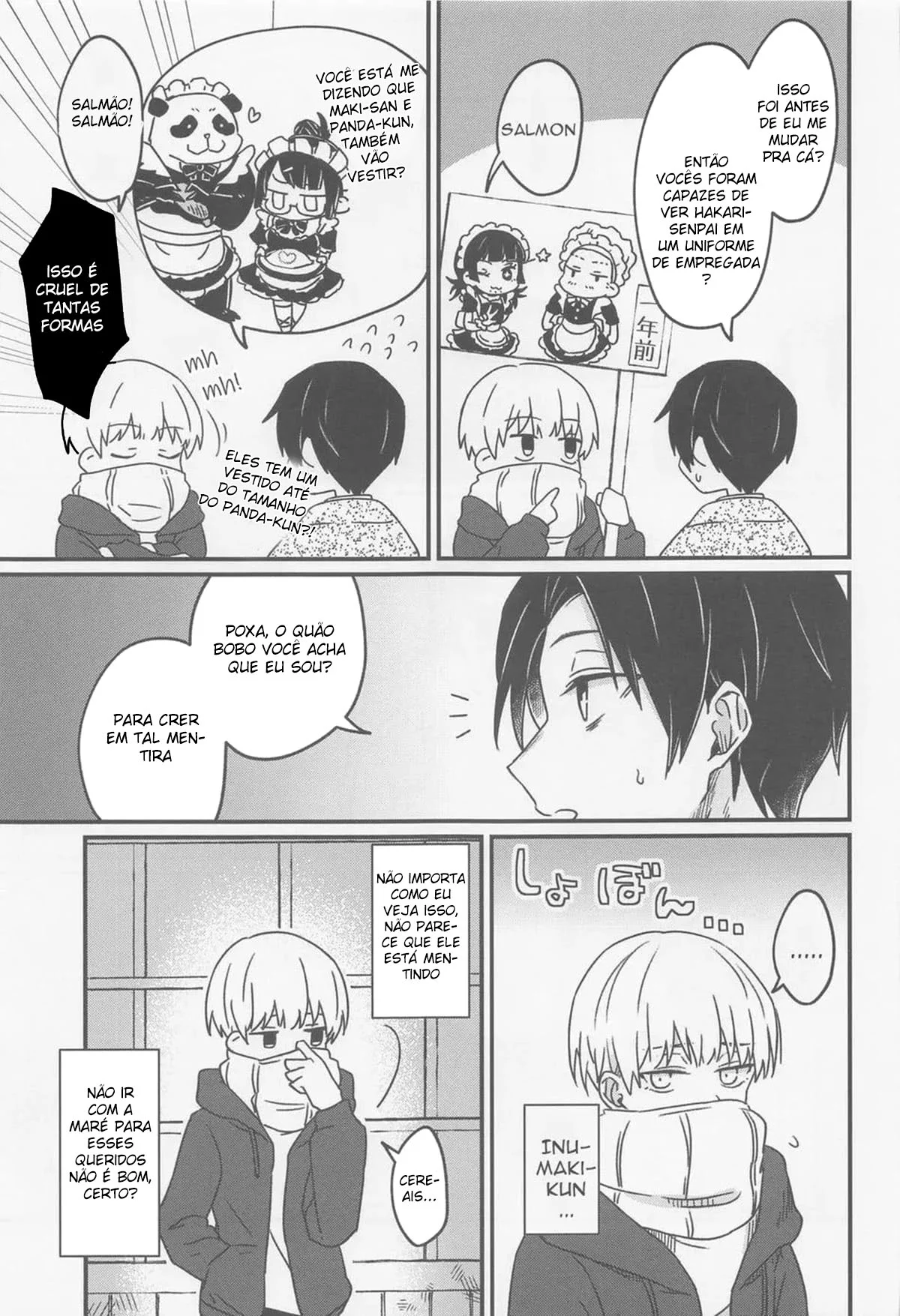 Boas-vindas vestido de empregada