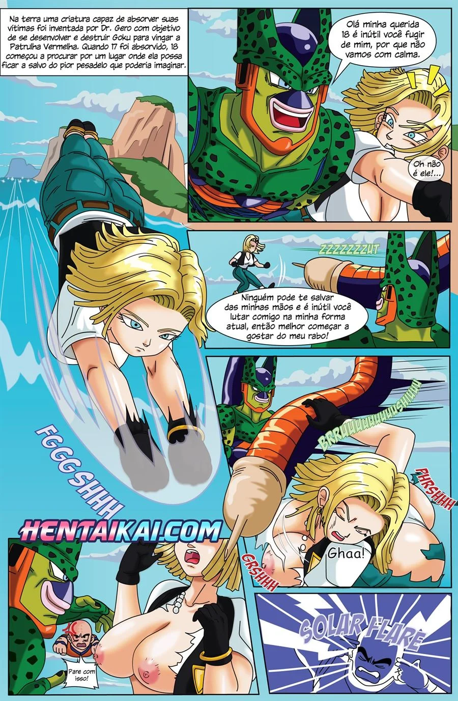 Android 18 Goes Inside Cell