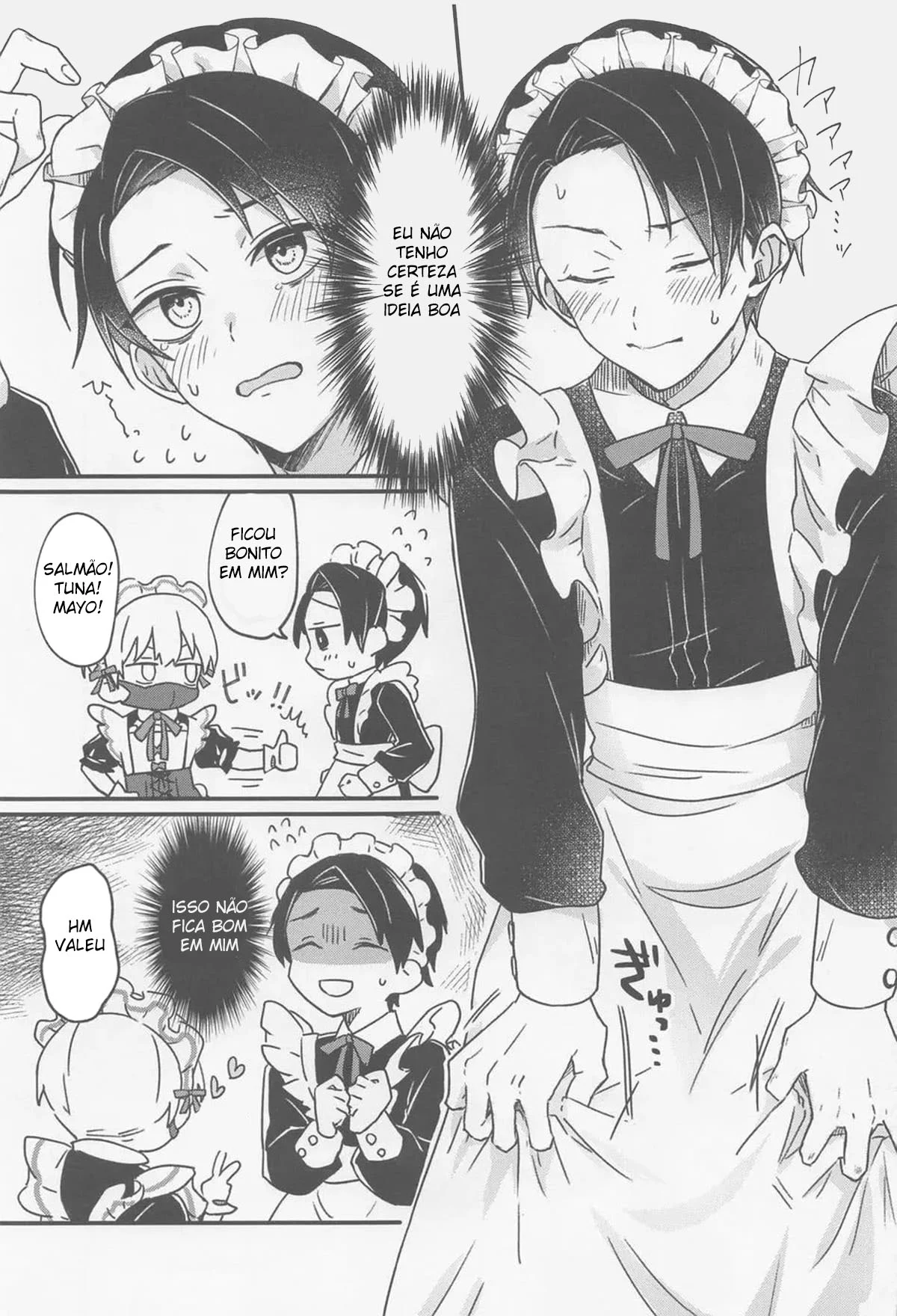 Boas-vindas vestido de empregada