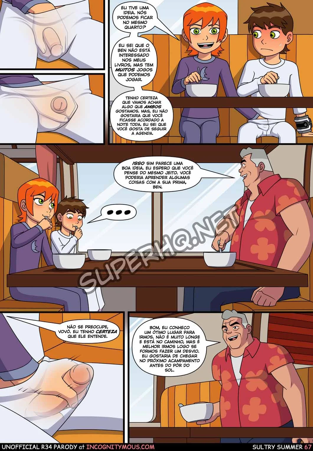 Ben 10 quadrinhos porno gozando na buceta da priminha