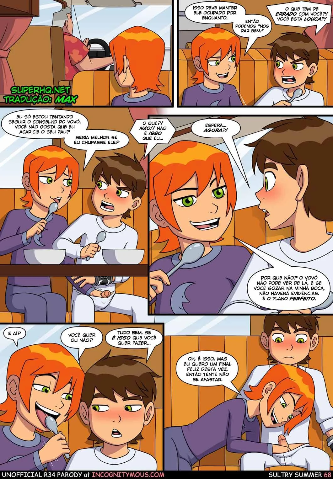 Ben 10 quadrinhos porno gozando na buceta da priminha