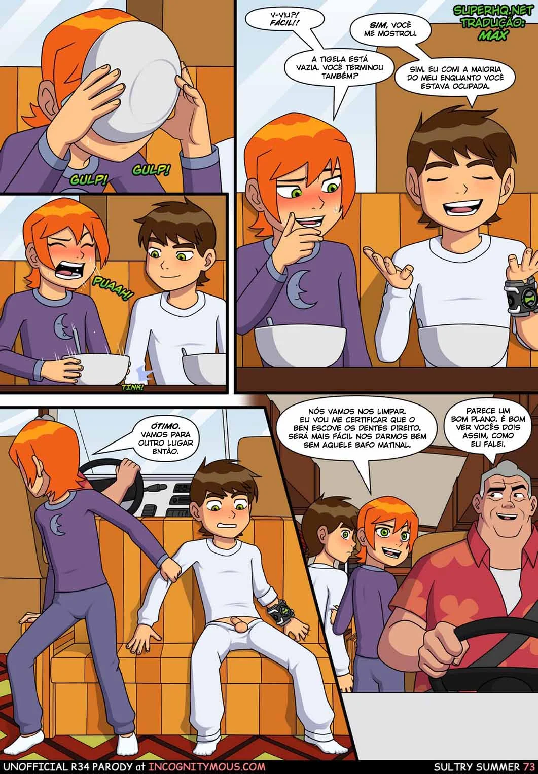 Ben 10 quadrinhos porno gozando na buceta da priminha