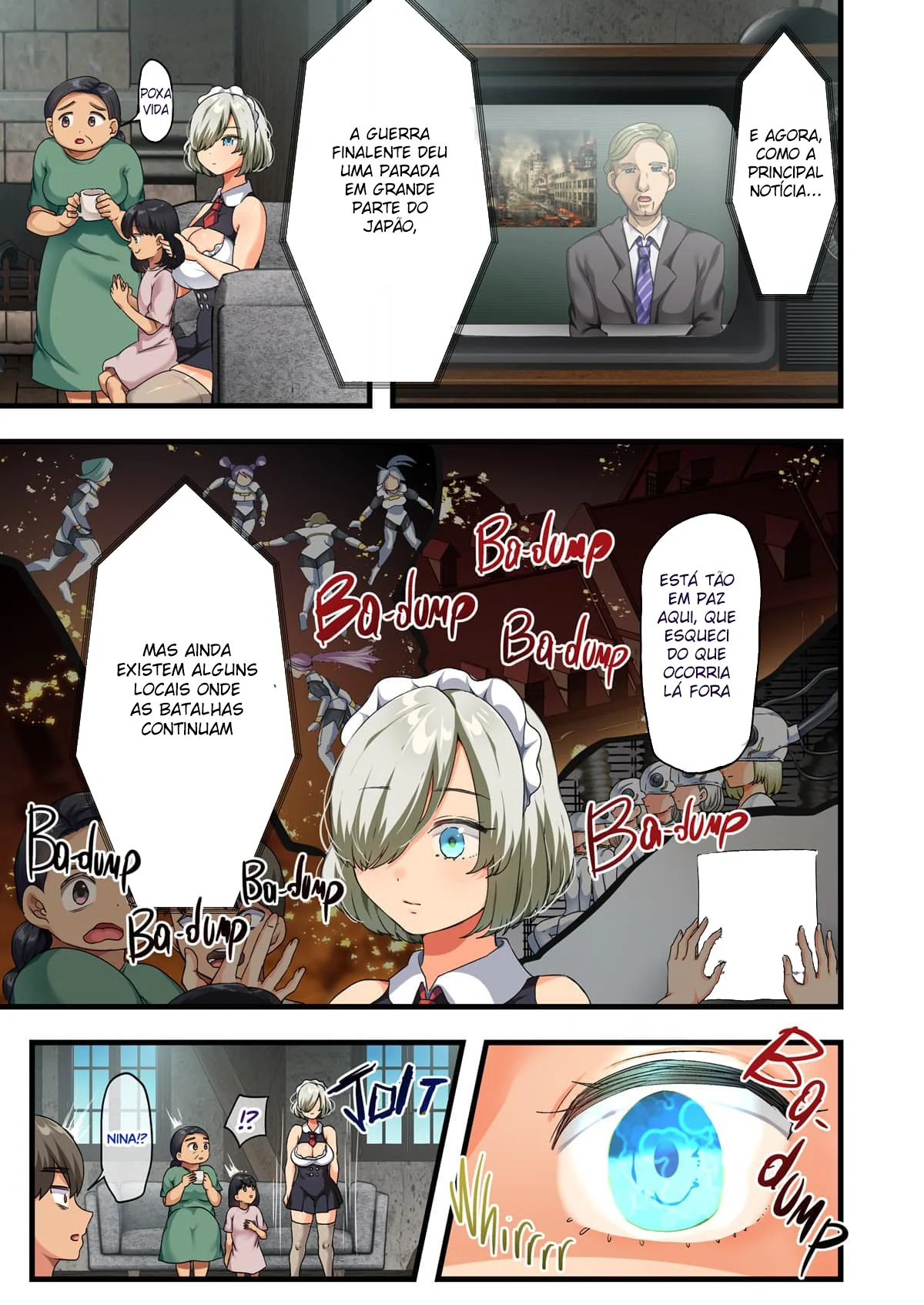 Ao Fim da Guerra, Eu Trouxe uma Bela Androide Peituda Para Minha Casa