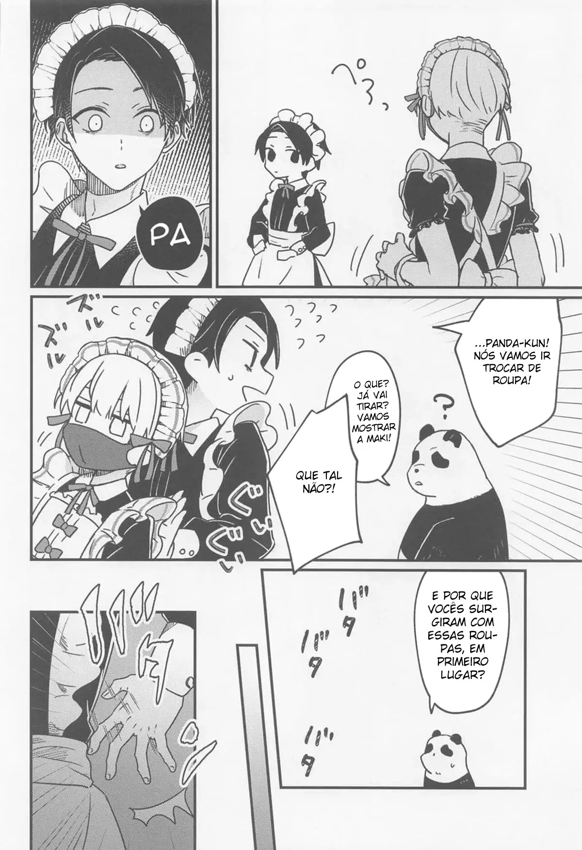 Boas-vindas vestido de empregada