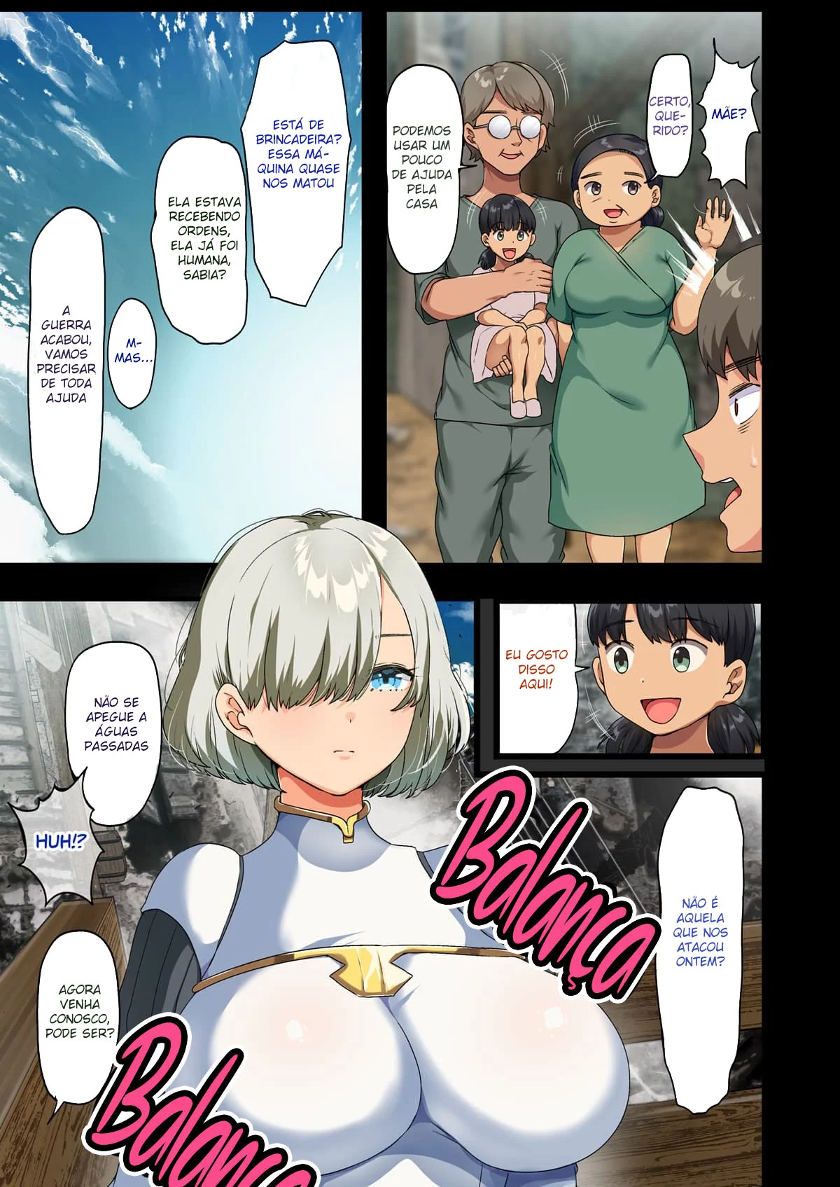 Ao Fim da Guerra, Eu Trouxe uma Bela Androide Peituda Para Minha Casa