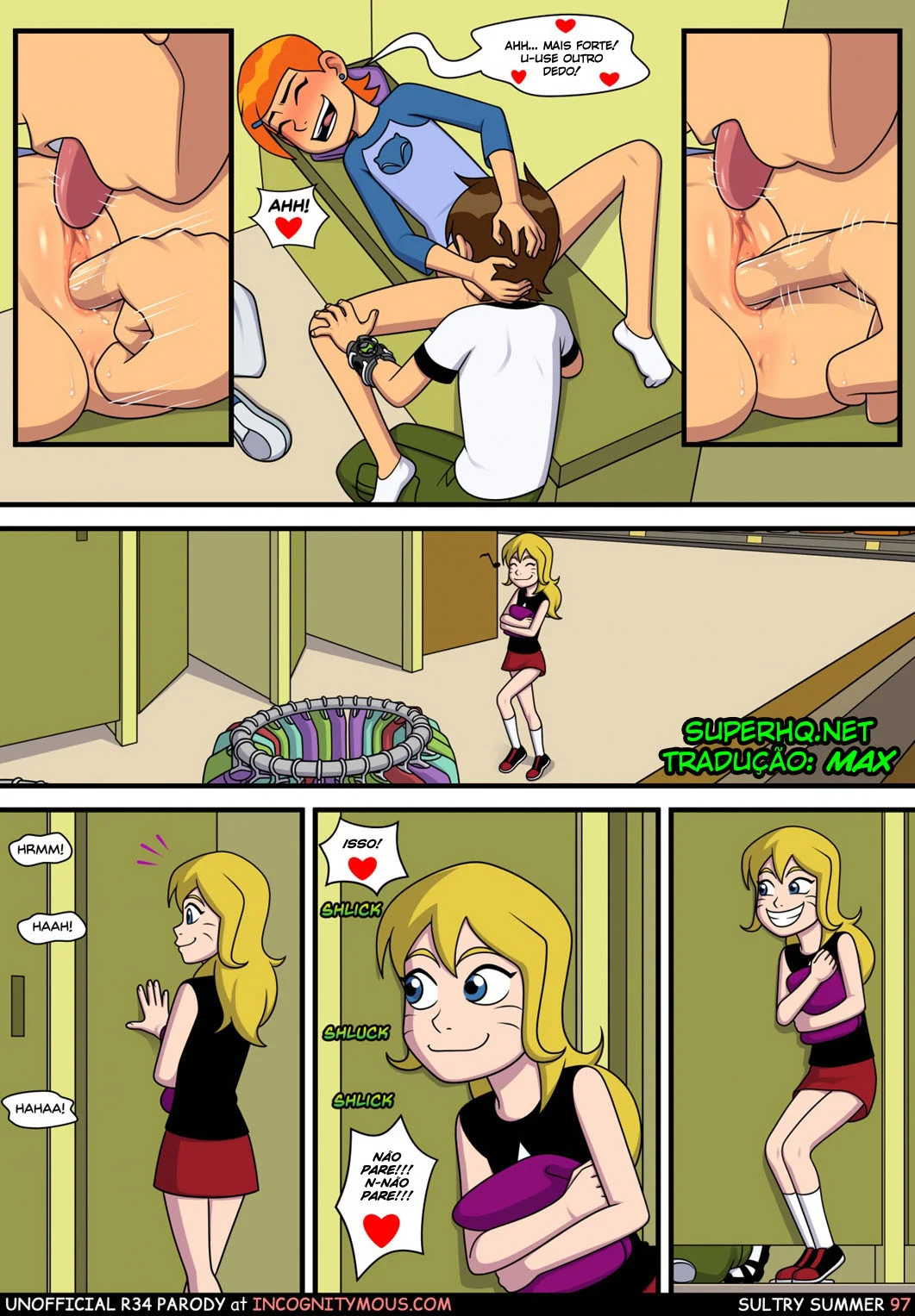 Ben 10 quadrinhos porno gozando na buceta da priminha