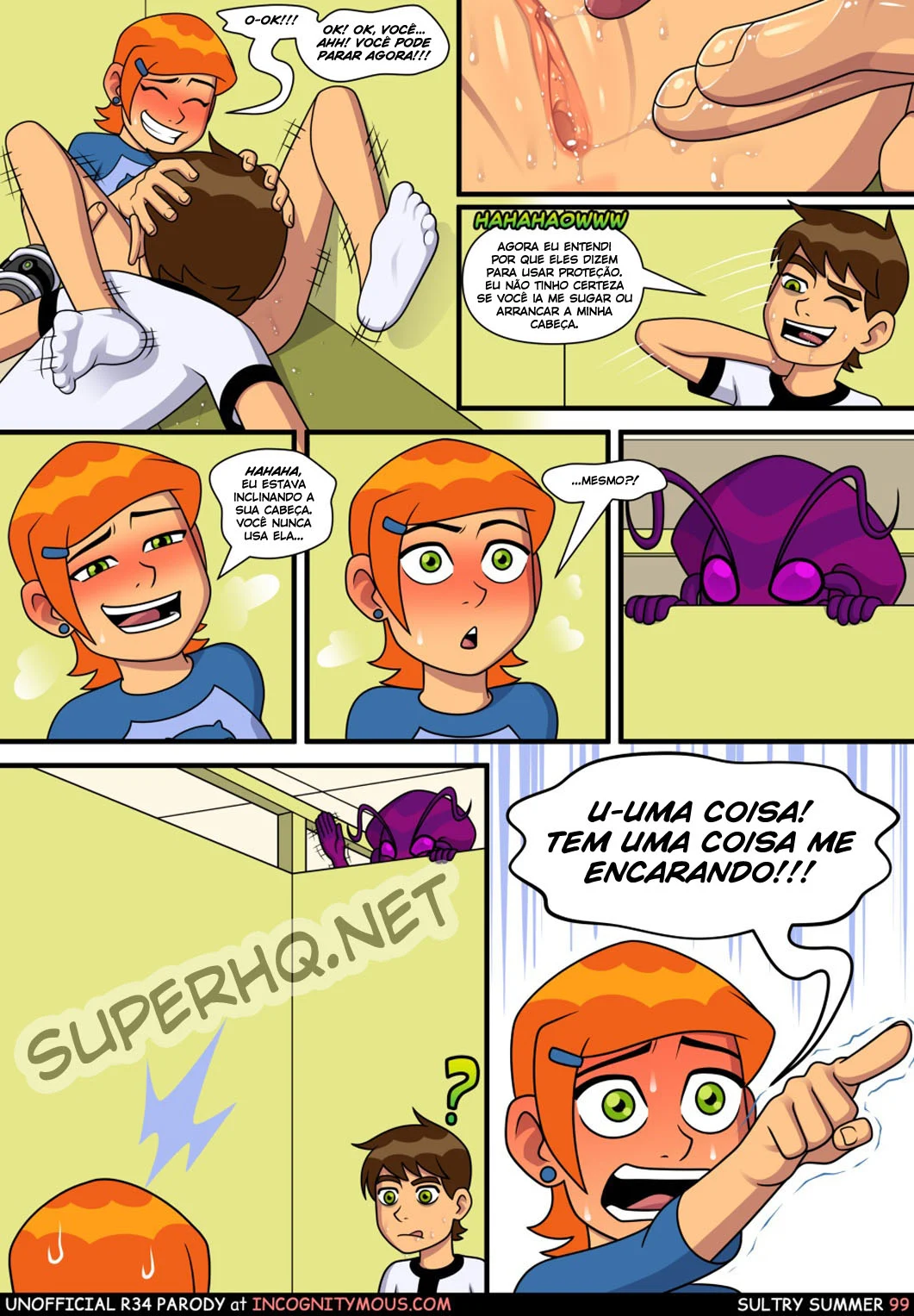 Ben 10 quadrinhos porno gozando na buceta da priminha