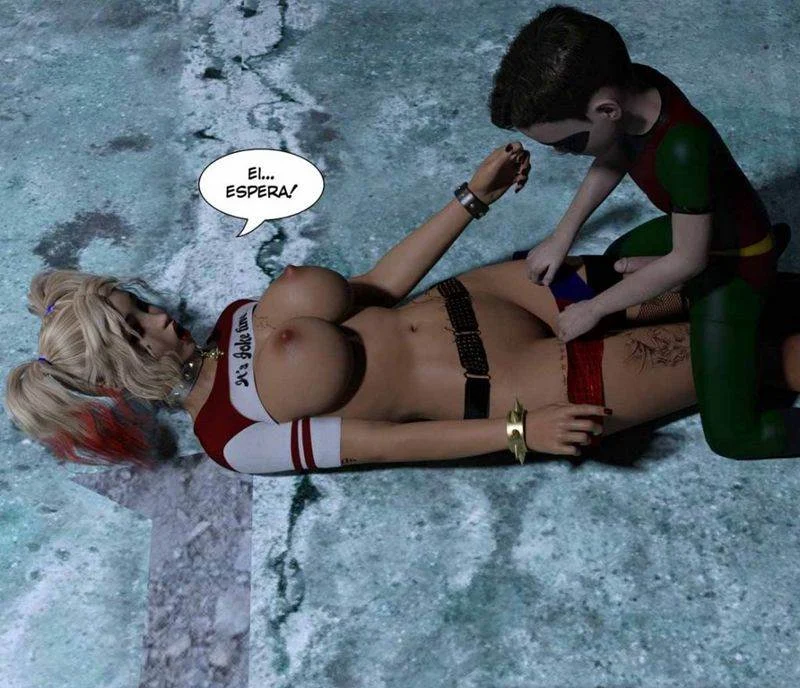 Arlequina fazendo sexo forçado