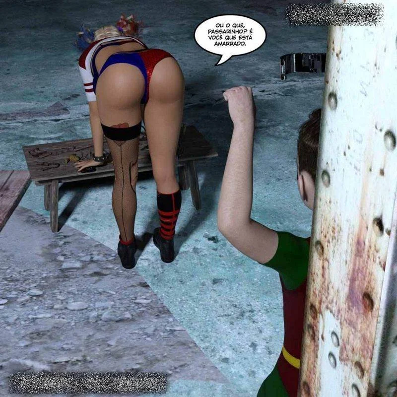 Arlequina fazendo sexo forçado