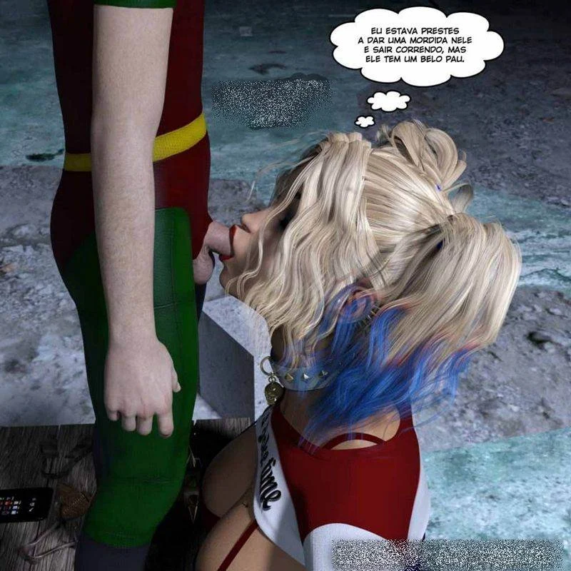 Arlequina fazendo sexo forçado