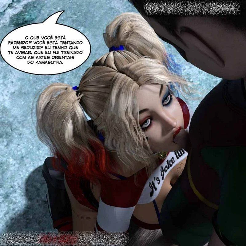 Arlequina fazendo sexo forçado