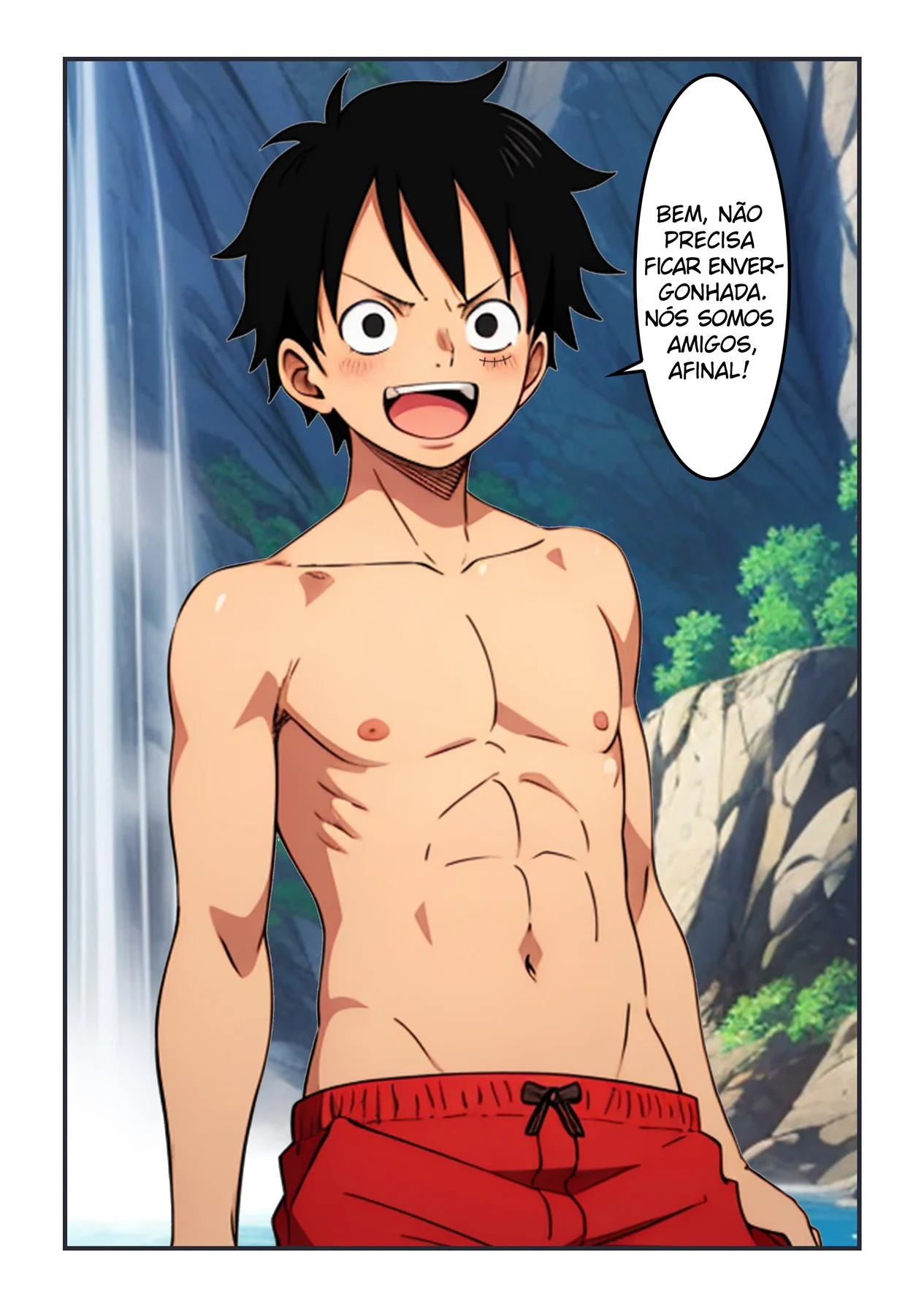 Aventura com Robin na Cachoeira