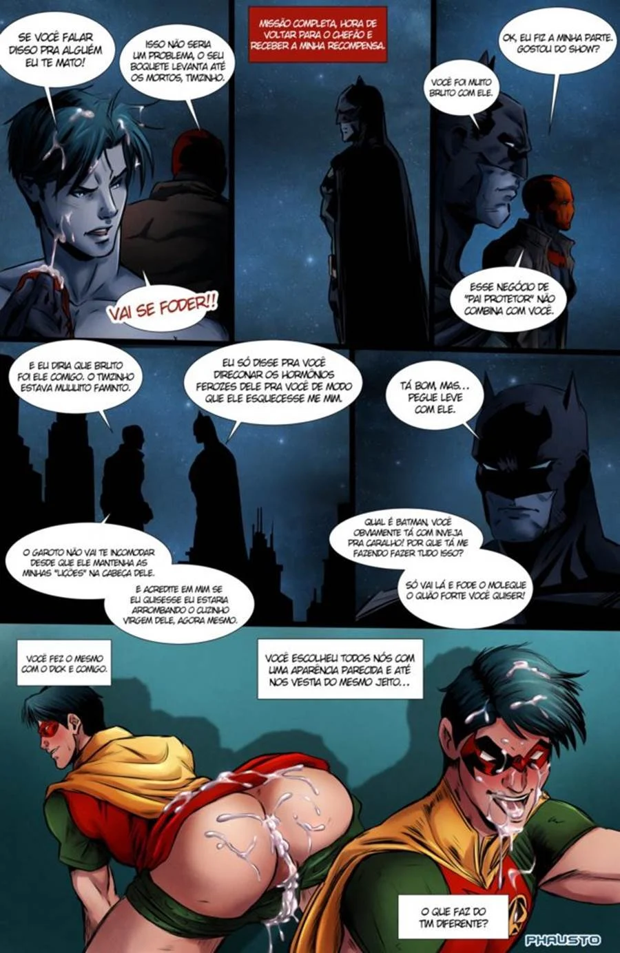 Batman comendo Robin