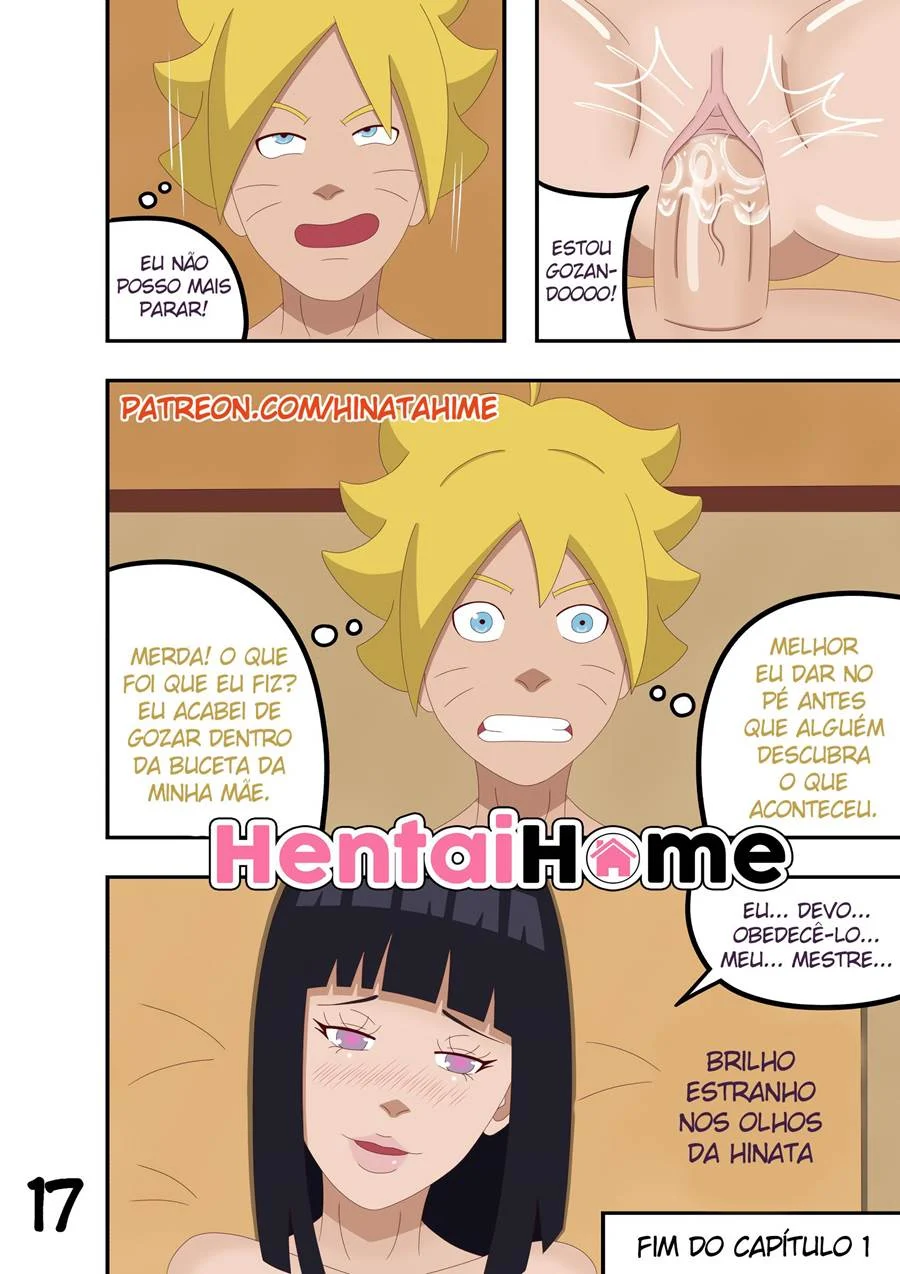 Boruto gozando na buceta da mãe